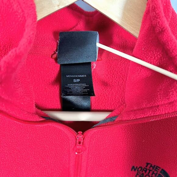 The North Face Polartec 1/4 ZIp Pullover Fleece Lightweight Red Men sz Small - Picture 4 of 7